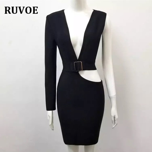 Black cut out bandage dress - Picture 2 of 3
